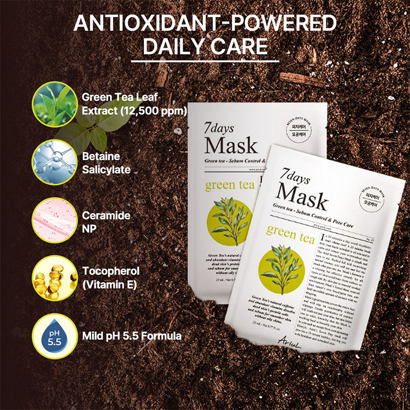 Ariul 7days Mask - Green Tea + S