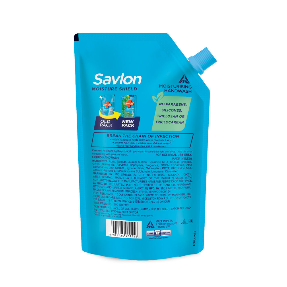 Savlon Moisture Shield Liquid Handwash Refill Pack For Soft hands