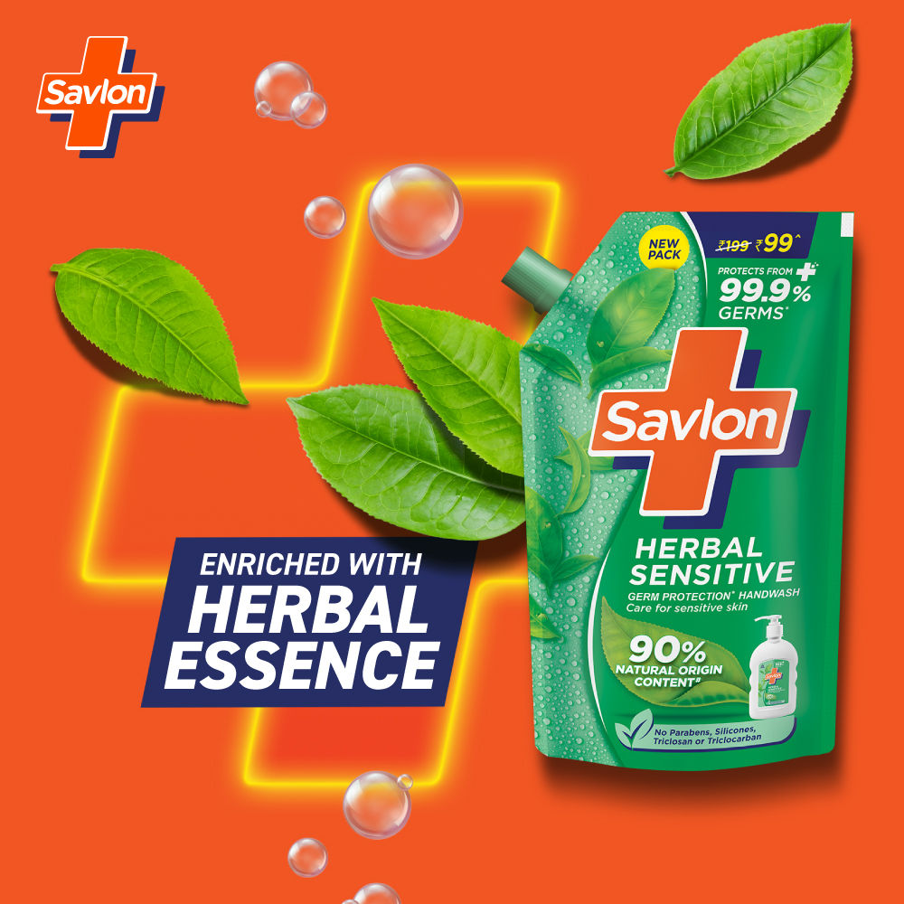 Savlon Herbal Sensitive PH Balanced Liquid Handwash Refill Pouch