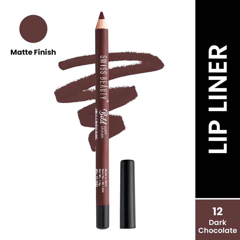 Swiss Beauty Bold Matt Lip Liner Pencil, Long-lasting , Matte Finish , Non-Drying