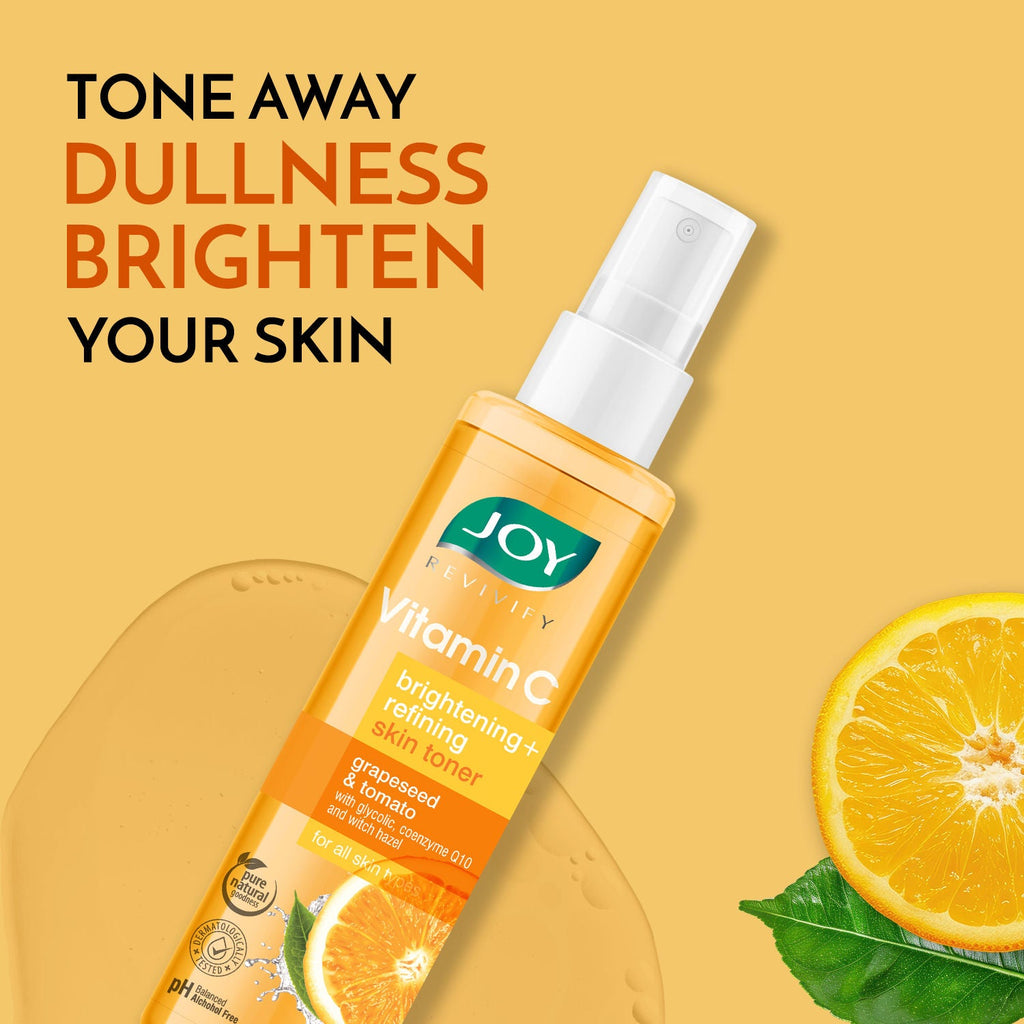 Joy Vitamin C Face Toner For Skin Brightening - pH Balanced, Alcohol Free & For All Skin Types