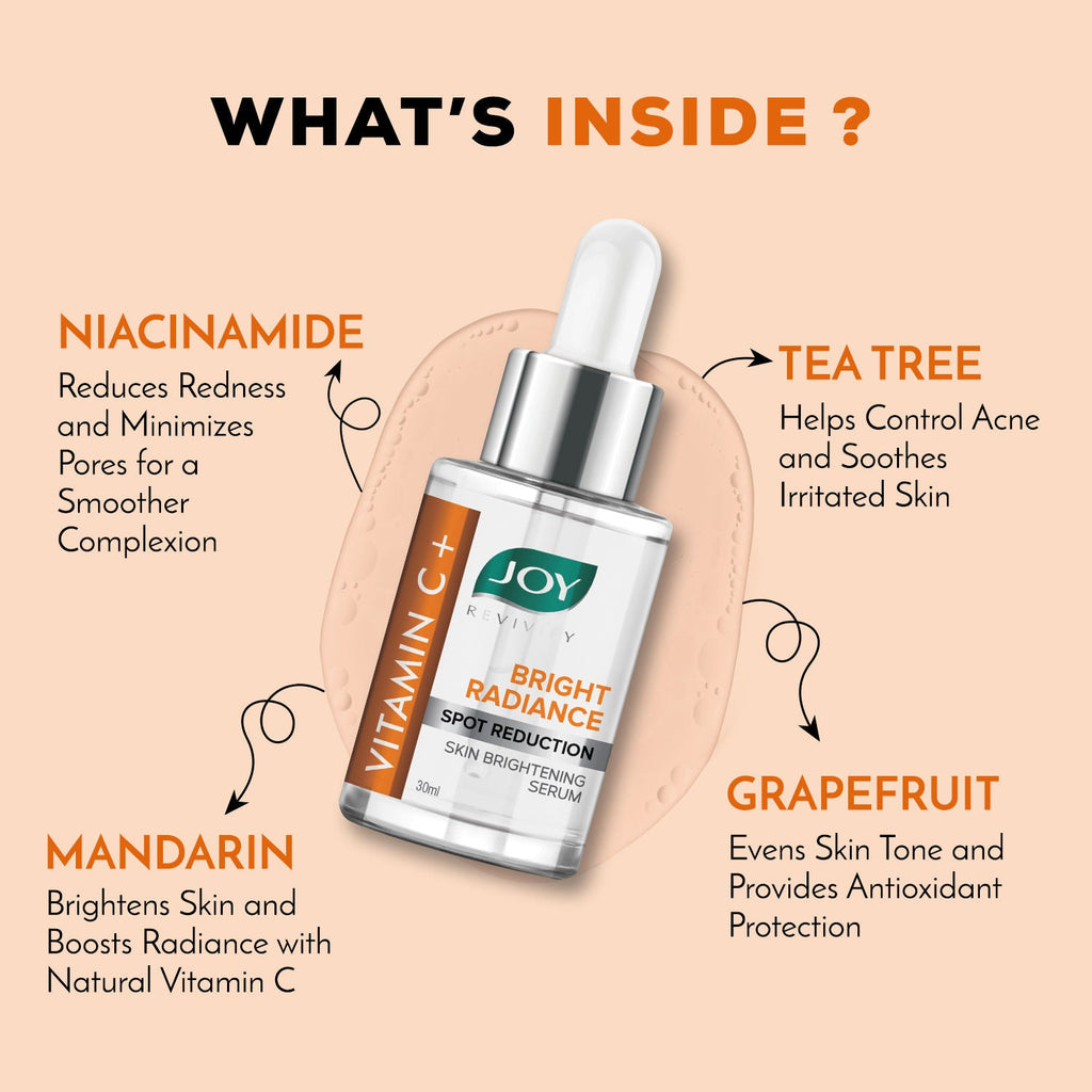 Joy Skin Brightening Vitamin C + Face Serum For Glowing Skin, Controls Premature Ageing
