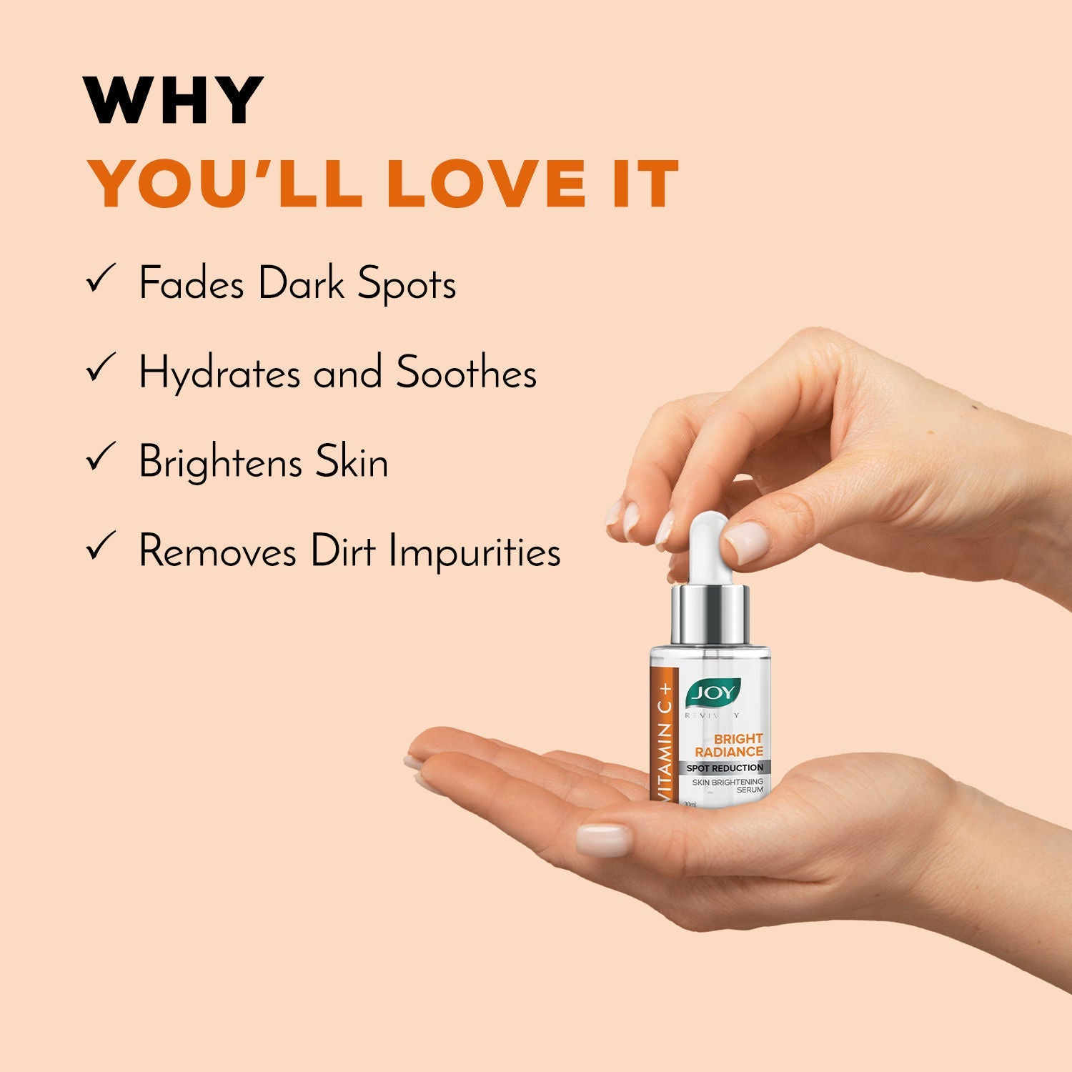 Joy Skin Brightening Vitamin C + Face Serum For Glowing Skin, Controls Premature Ageing