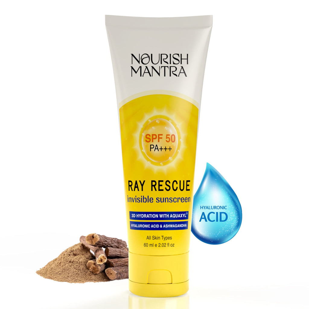 Nourish Mantra Ray Rescue Invisible Sunscreen with SPF 50 & Aquaxyl for UV Protection