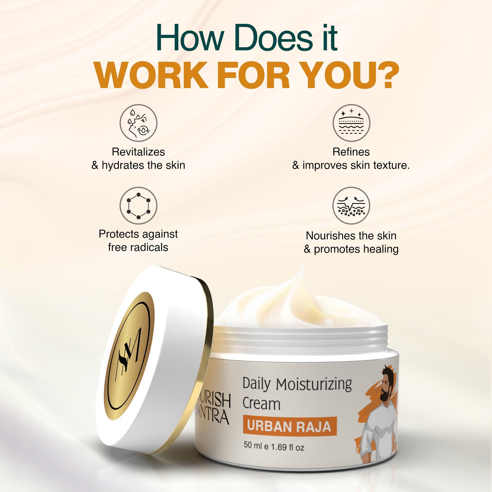 Nourish Mantra Urban Raja Daily Moisturizing Cream for Smooth & Nourished Skin
