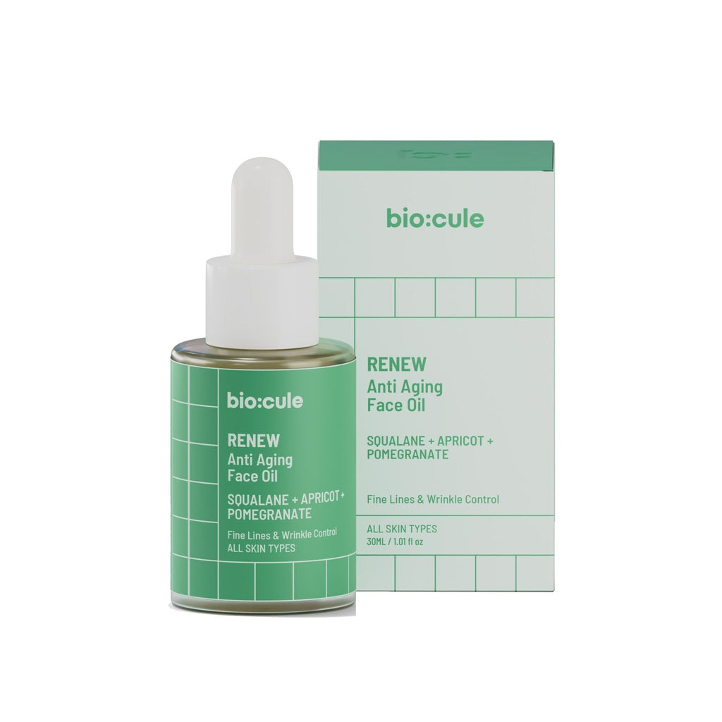 Biocule Renew Anti Aging Face Oil With Squalane, Apricot & Pomegranate Oils