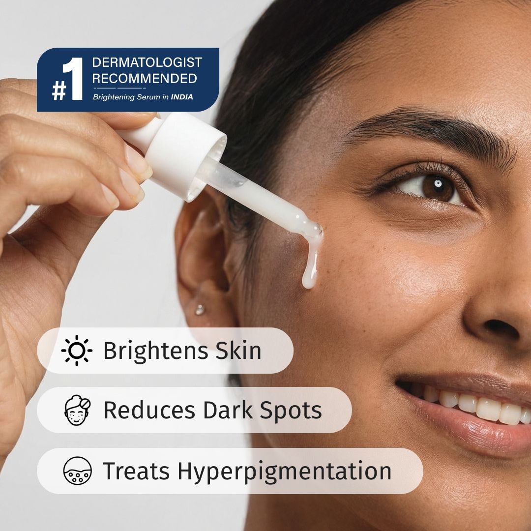 VILVAH Milk Drops Skin Brightening Serum With Rice Milk, Marine Algae Extract & Alpha-Arbutin