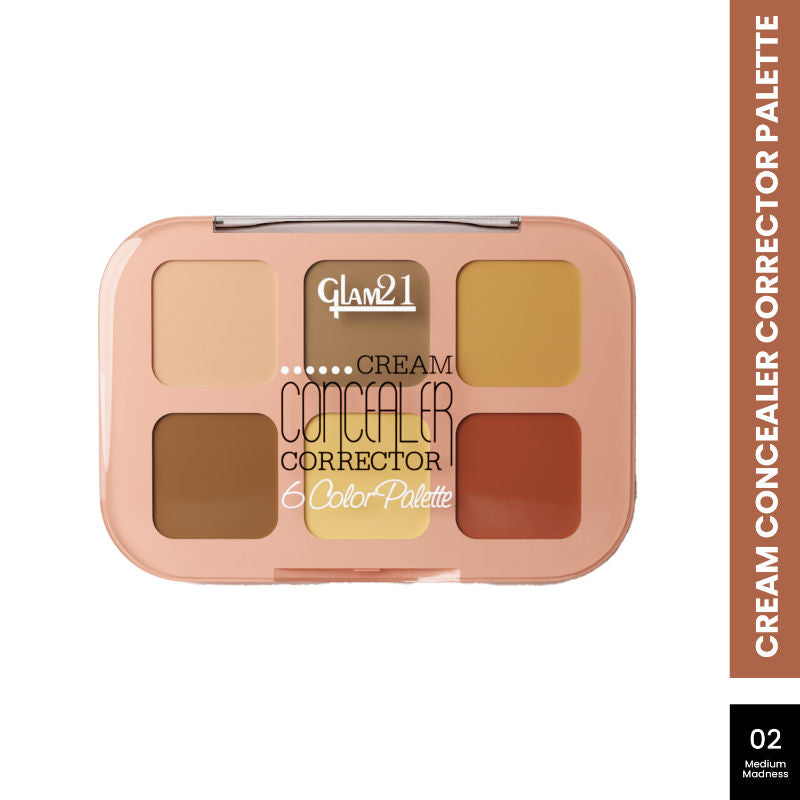 GLAM21 6 Shades Coverage Concealer Palette
