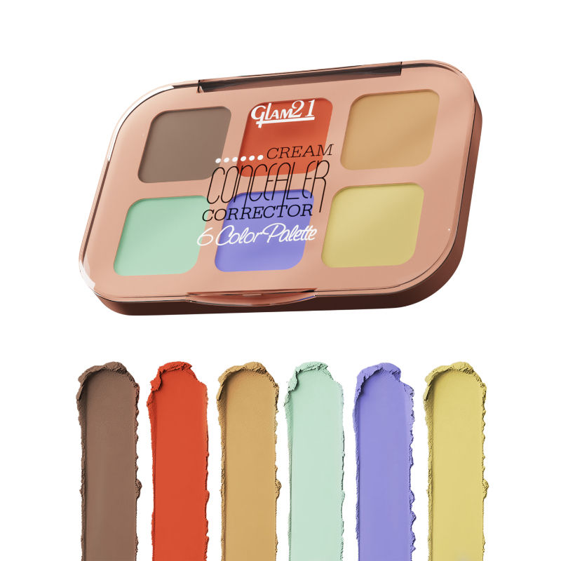 GLAM21 6 Shades Coverage Concealer Palette