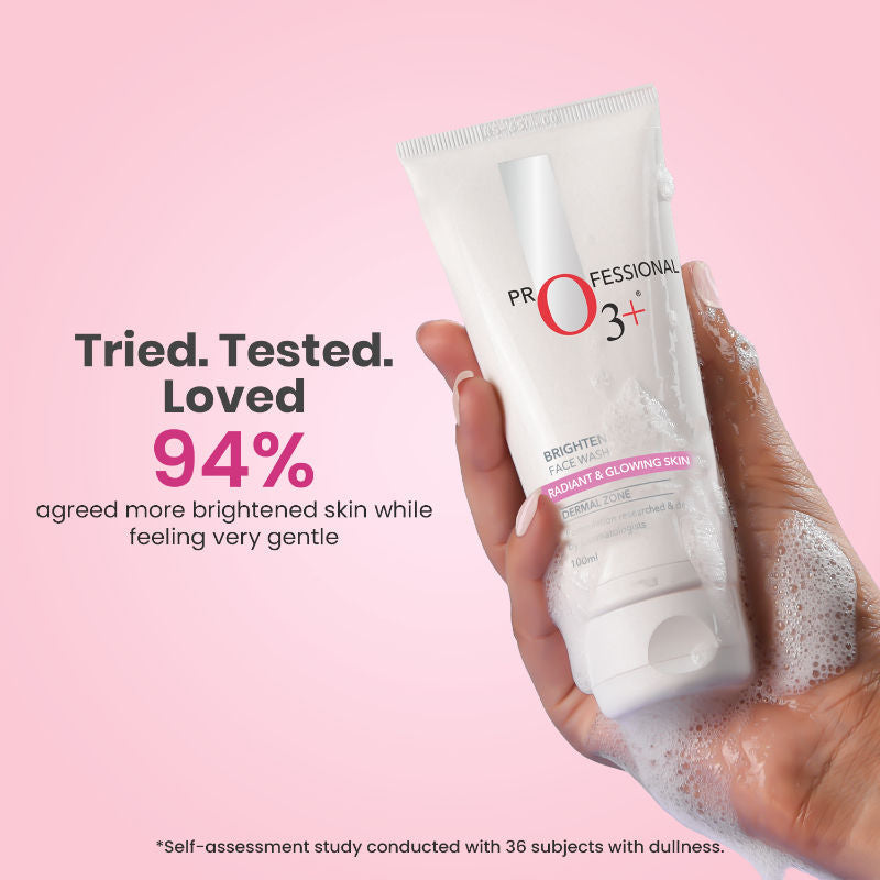 O3+ Brightening Face Wash with Cucumber & Aloe Vera Extract, All Skin Types