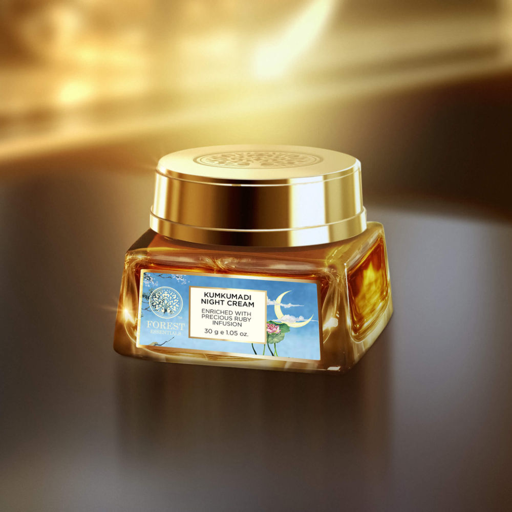 Forest Essentials Kumkumadi Night Cream - Night Face Cream with Vitamin C, Kumkumadi Tailam