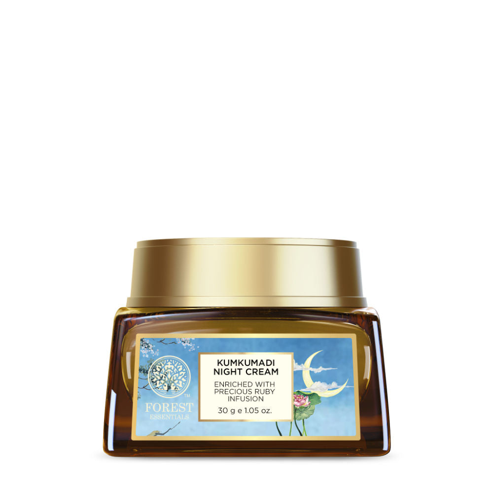 Forest Essentials Kumkumadi Night Cream - Night Face Cream with Vitamin C, Kumkumadi Tailam