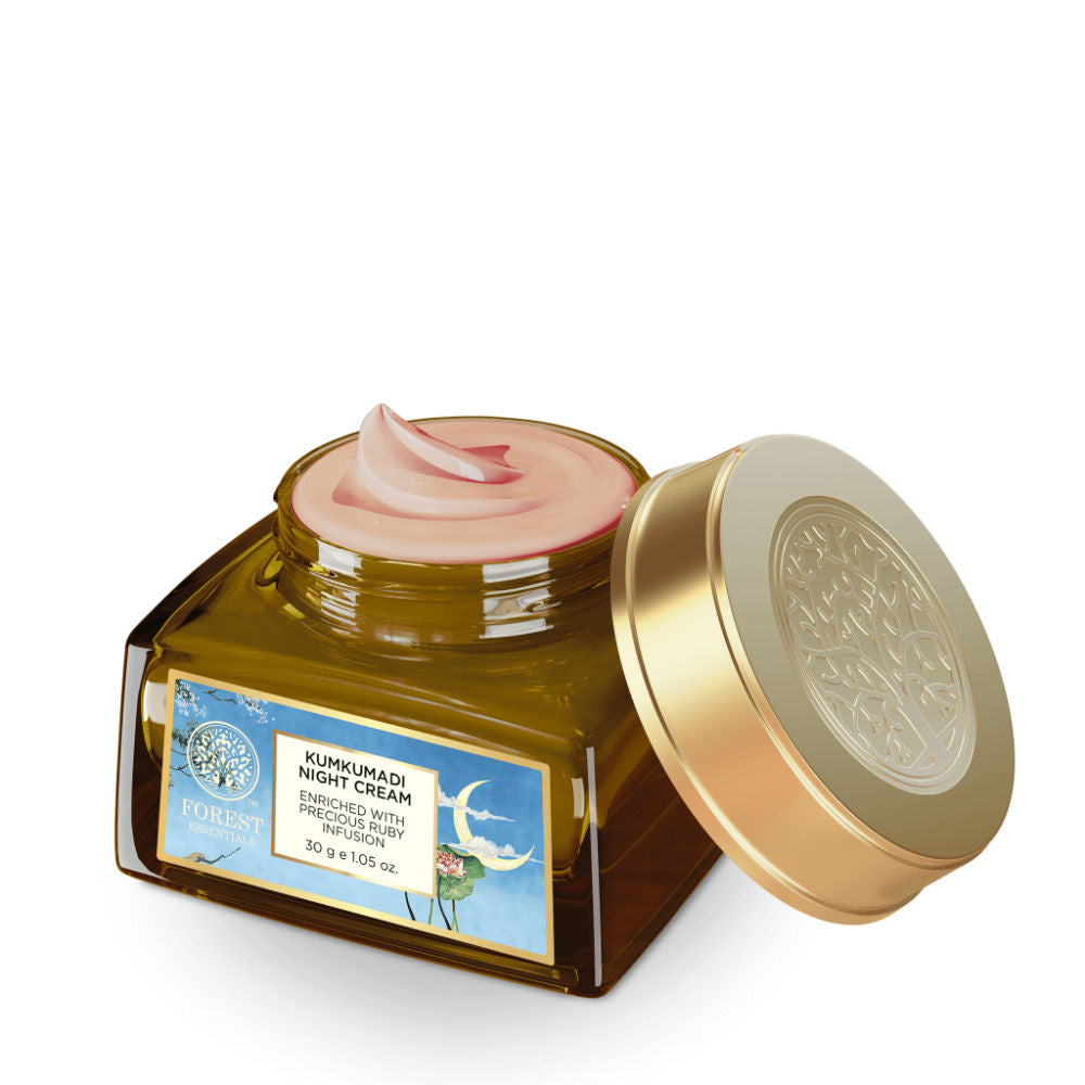 Forest Essentials Kumkumadi Night Cream - Night Face Cream with Vitamin C, Kumkumadi Tailam