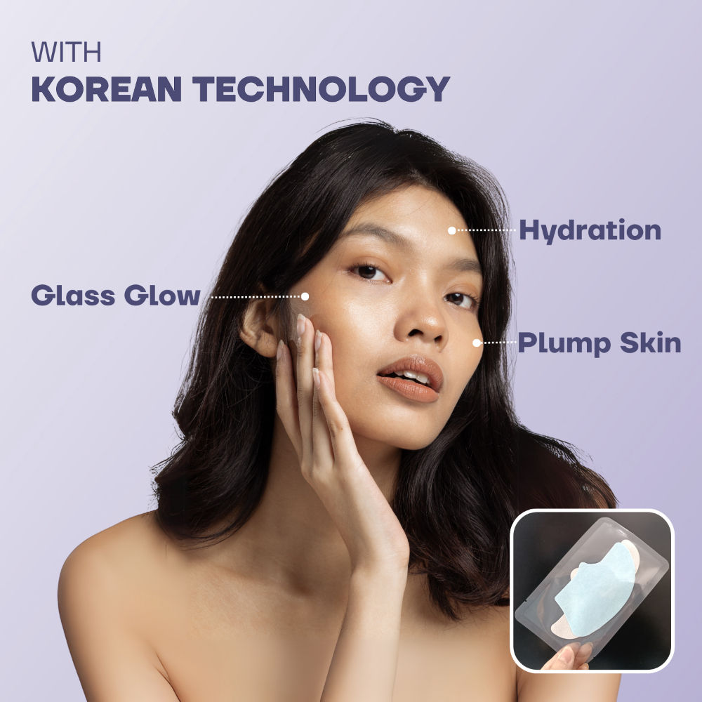 Mountainor Melting Collagen Film Sheet Mask, Face & Neck Skin Patches, Anti Ageing Strips (Pack 2)