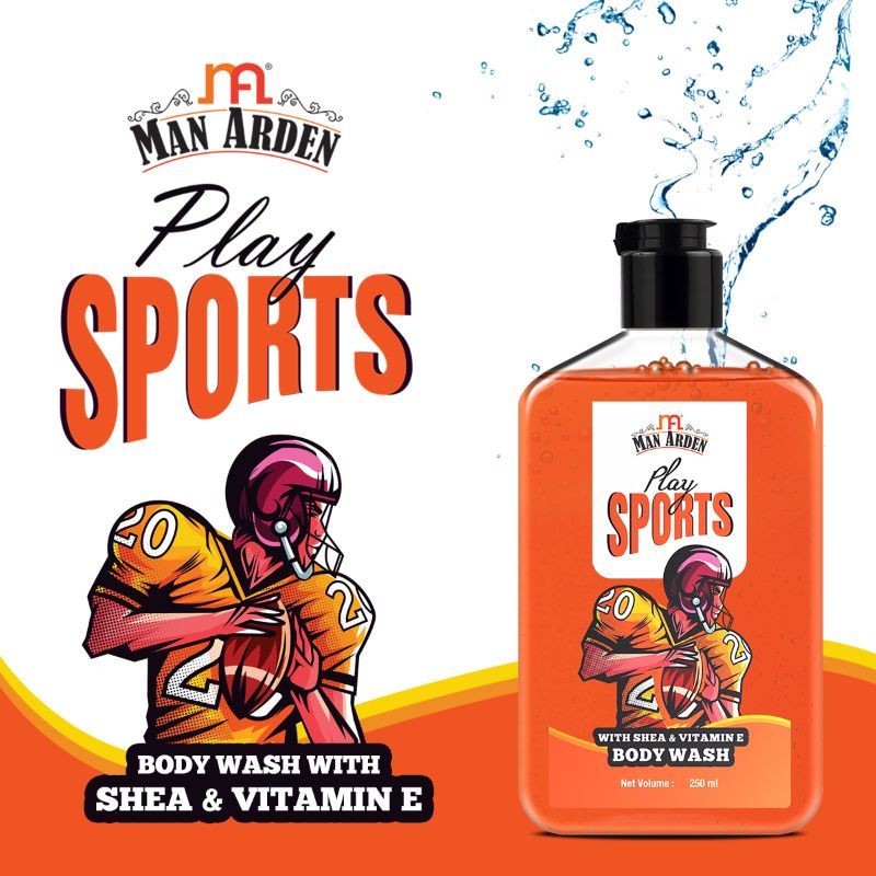 Man Arden Play Sports Luxury Body Wash Infused With Shea Butter & Vitamin E