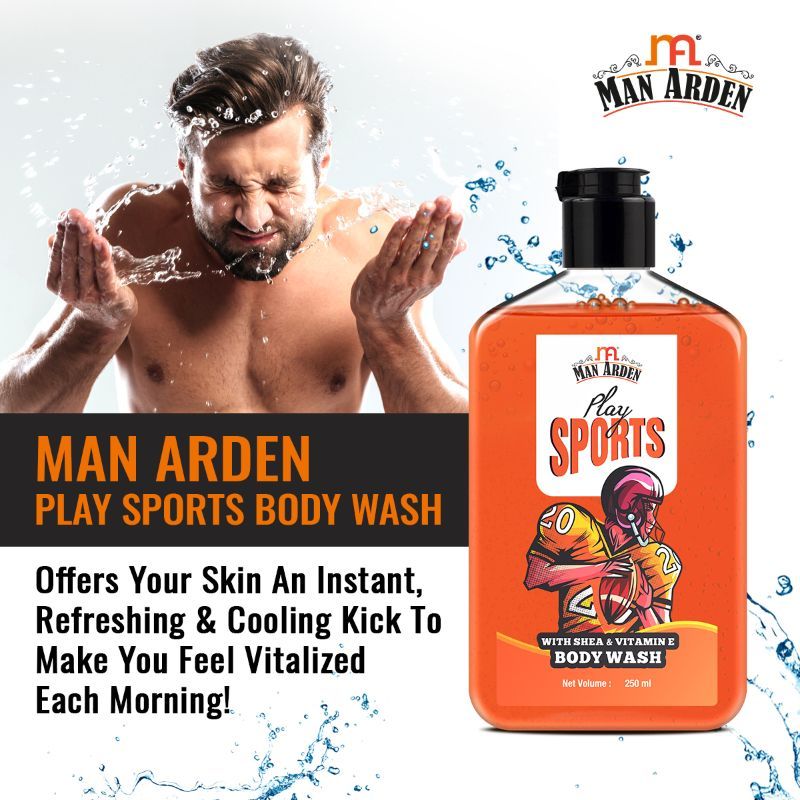 Man Arden Play Sports Luxury Body Wash Infused With Shea Butter & Vitamin E