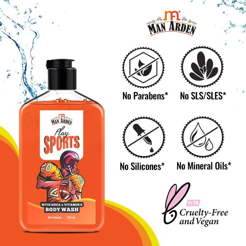 Man Arden Play Sports Luxury Body Wash Infused With Shea Butter & Vitamin E