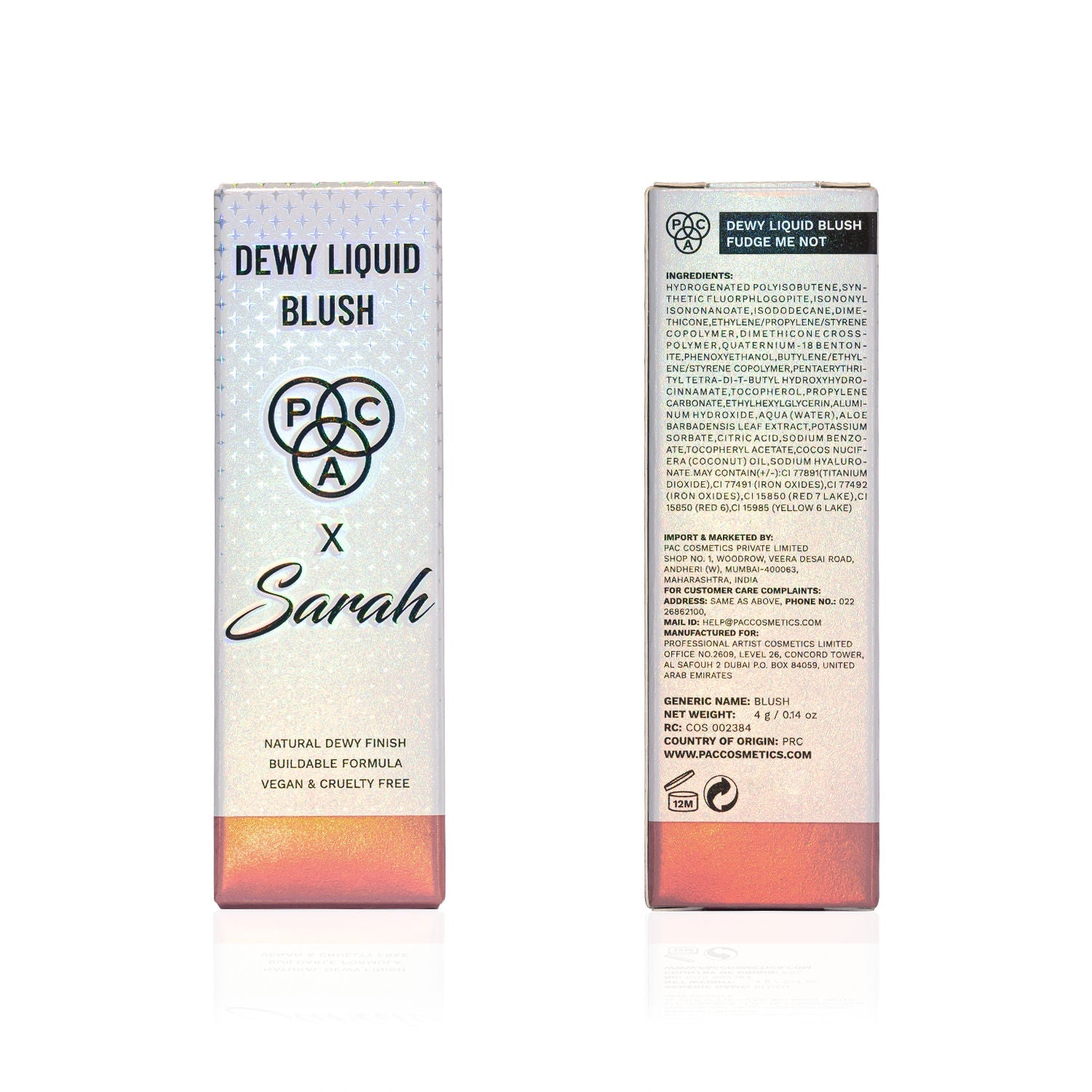 PAC X Sarah Dewy Liquid Blush