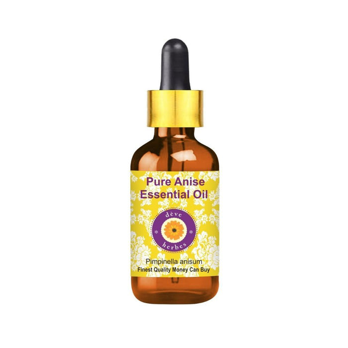 Deve Herbes Pure Anise Essential Oil - Pimpinella Anisum Steam Distilled