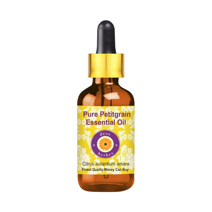 Deve Herbes Pure Petitgrain Essential Oil - Citrus Aurantium Amara Steam Distilled