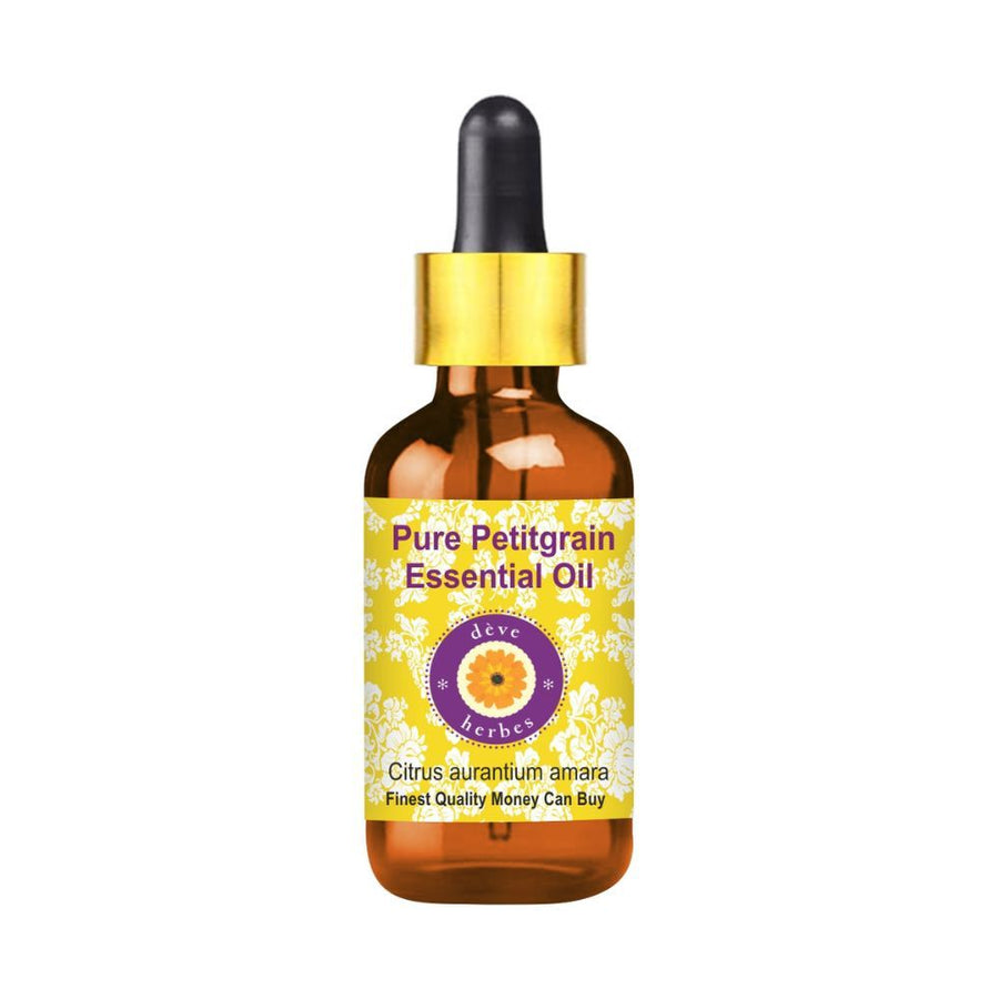 Deve Herbes Pure Petitgrain Essential Oil - Citrus Aurantium Amara Steam Distilled