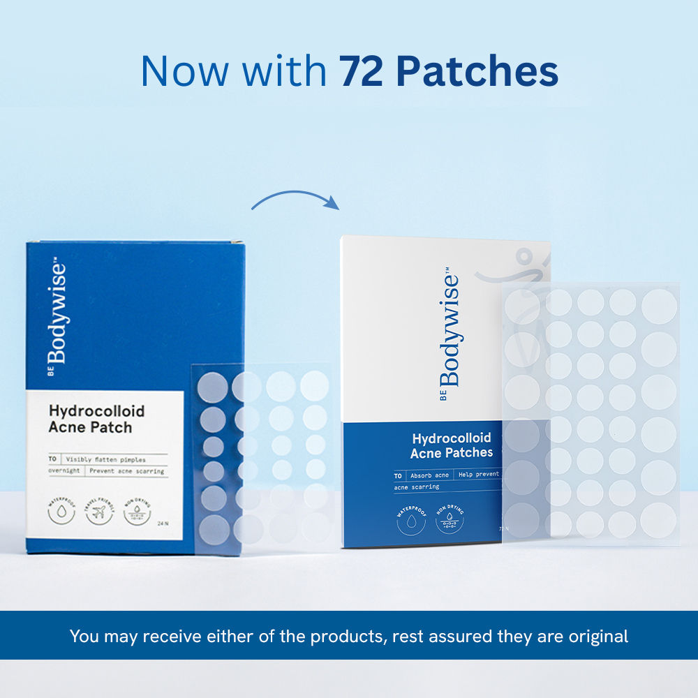 Be Bodywise Hydrocolloid Acne Pimple Patch Absorbs & Flattens Acne Overnight