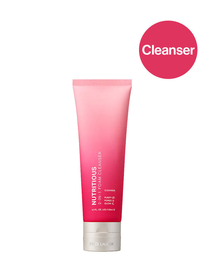 Estee Lauder Nutritious 2-In-1 Foam Cleanser with Niacinamide for Pore Minimization (For Oily Skin)