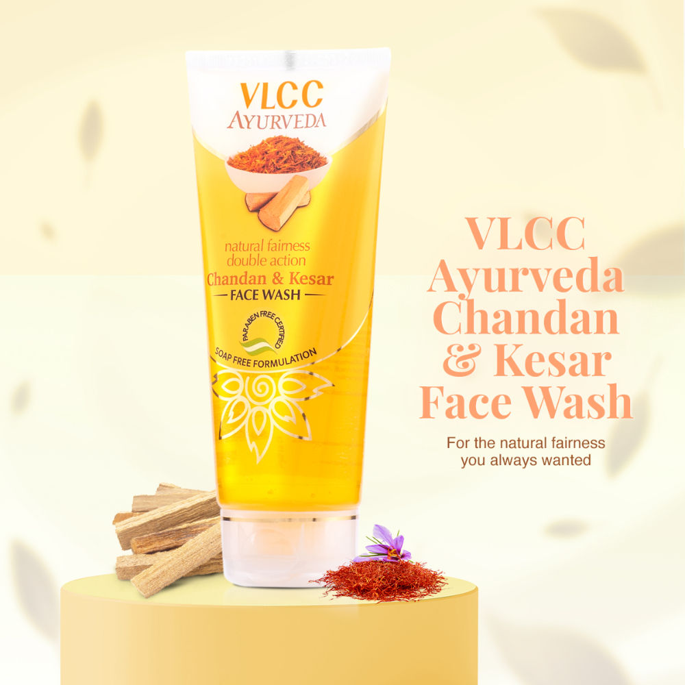 VLCC Ayurveda Natural Fairness Double Action Chandan & Kesar Face Wash