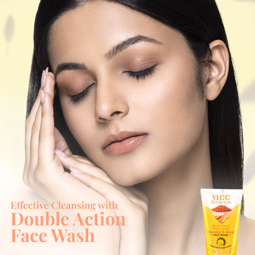 VLCC Ayurveda Natural Fairness Double Action Chandan & Kesar Face Wash
