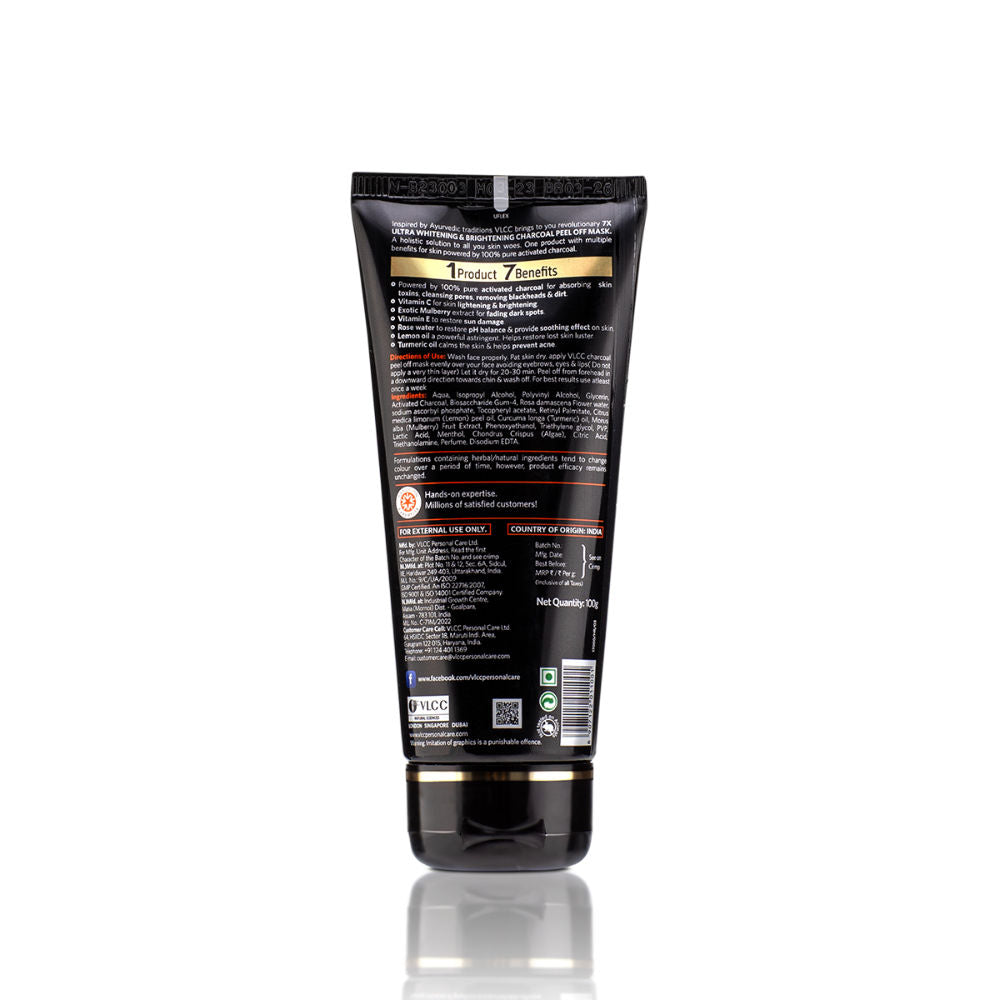 VLCC 7X Ultra Whitening & Brightening Charcoal Peel Off Mask