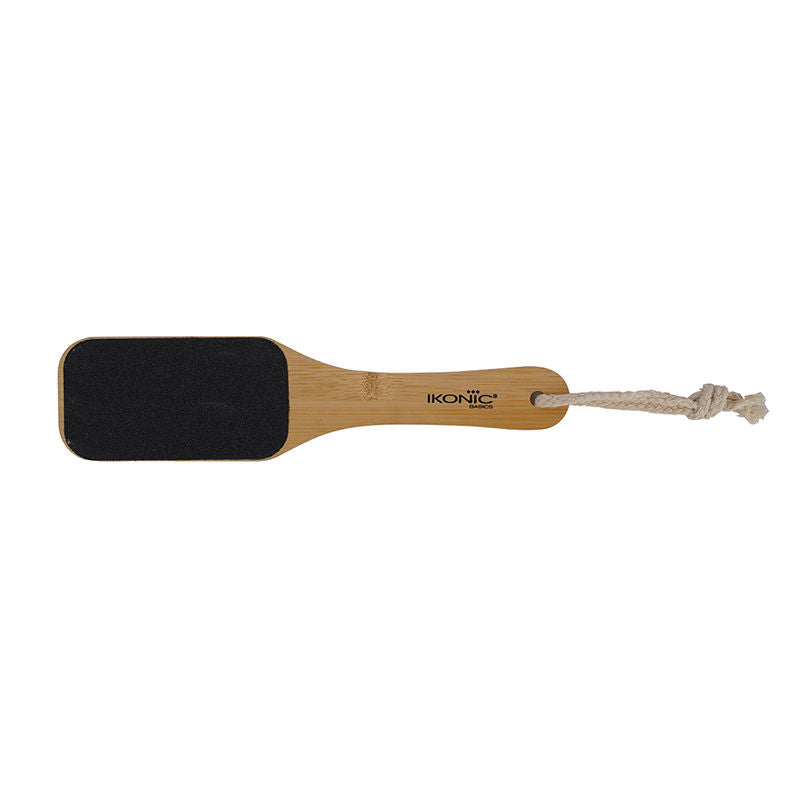 Ikonic Basics Double Sided Sand Bamboo Foot Scraper IKB-758C