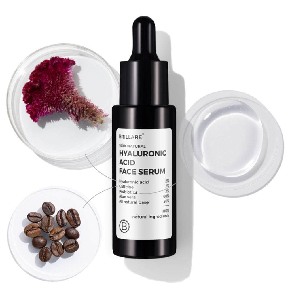 Brillare 2% Hyaluronic Acid Face Serum Deep Hydration & Anti-Aging Visible Results in 7 Days
