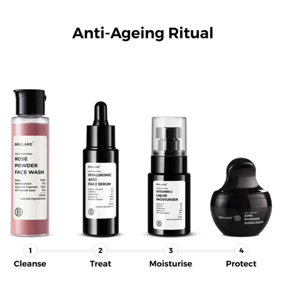 Brillare Rose Powder Face Wash For Well Hydrated, Younger Looking Skin