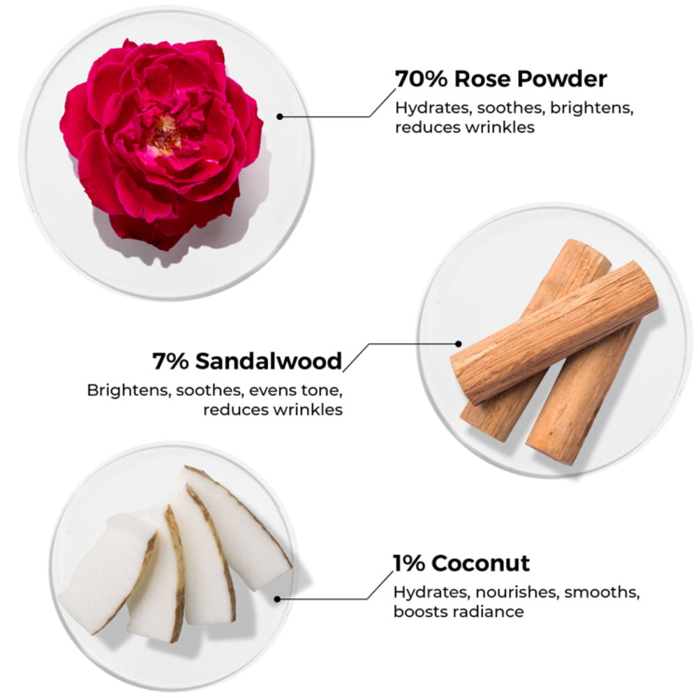 Brillare Rose Powder Face Wash For Well Hydrated, Younger Looking Skin