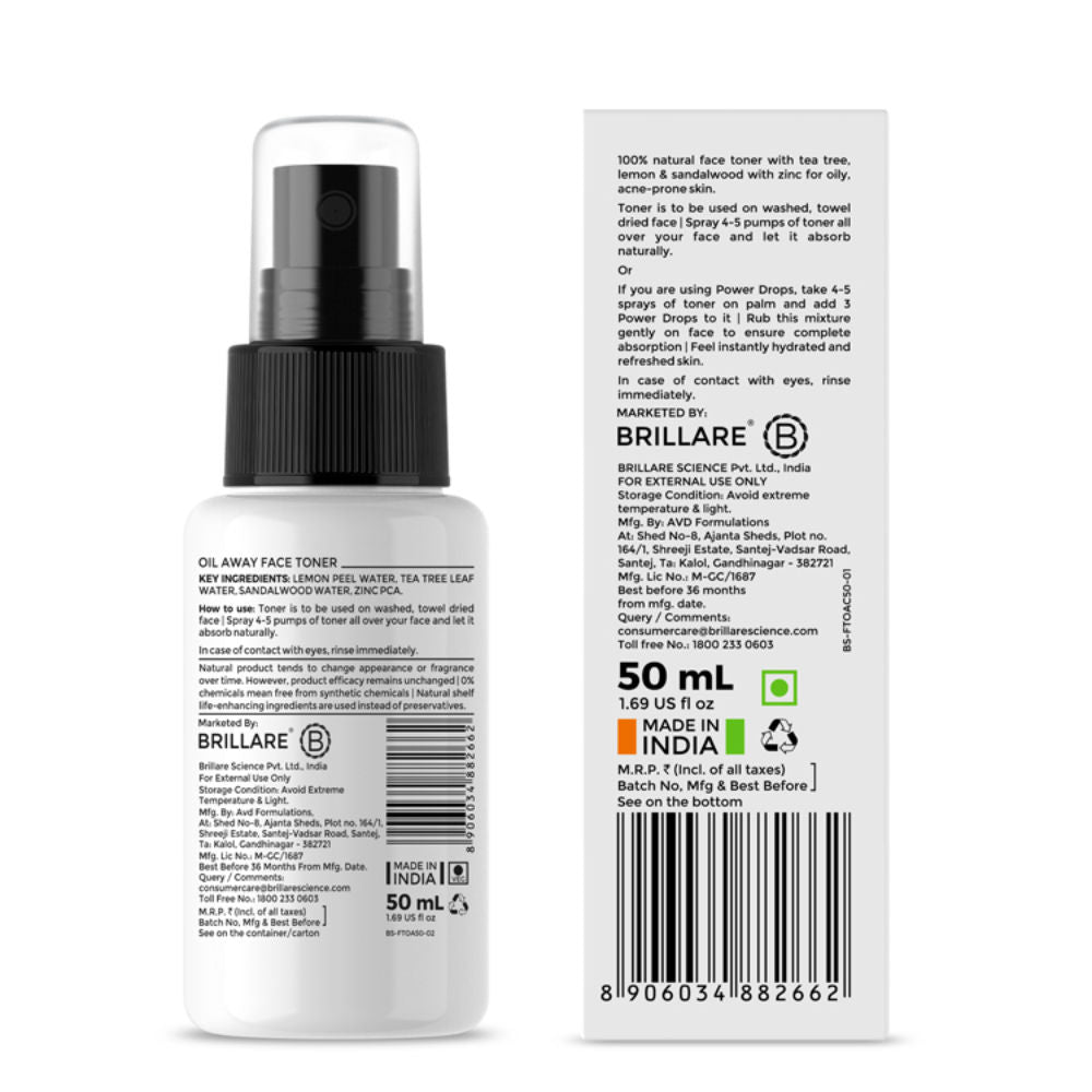 Brillare Oil Away Serum Mist For Oily & Acne Prone Skin