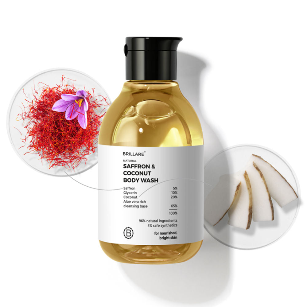 Brillare Saffron & Coconut Body Wash