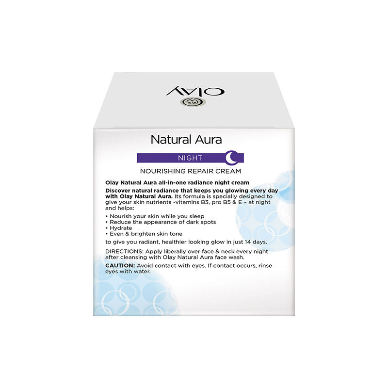 Olay Natural Aura Day Cream With SPF 15, Glowing Radiance Cream With Niacinamide, Vitamin Pro B5, E