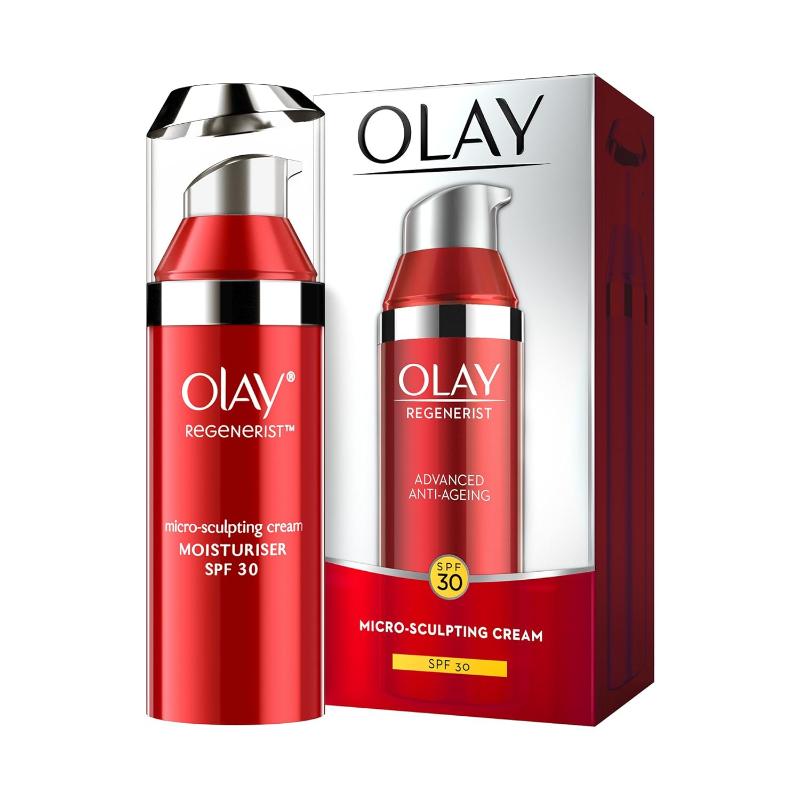 Olay Regenerist Micro Sculpting Cream Moisturizer With SPF 30 With Hyaluronic Acid & Niacinamide