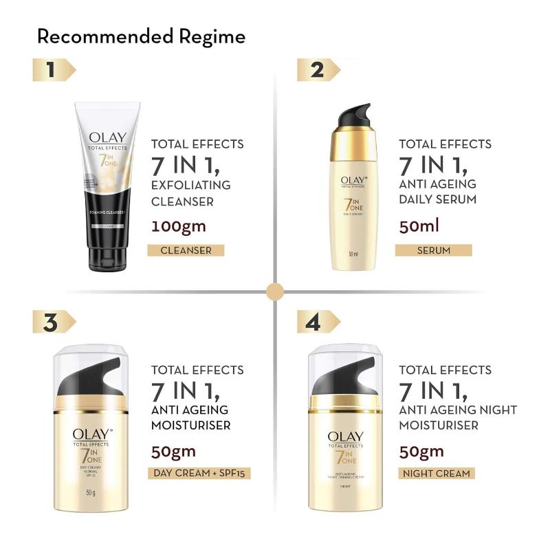 Olay Total Effects Day Cream, Fights 7 Signs of Ageing With Niacinamide & Green Tea Extracts