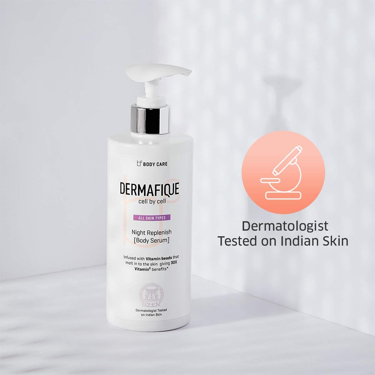 Dermafique Night Replenish Body Lotion Serum For Skin Restoration With 30X Vit E