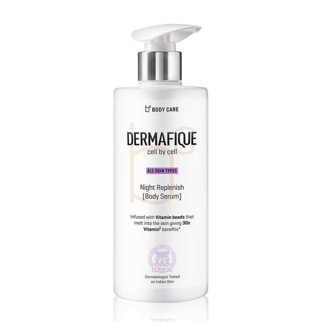 Dermafique Night Replenish Body Lotion Serum For Skin Restoration With 30X Vit E