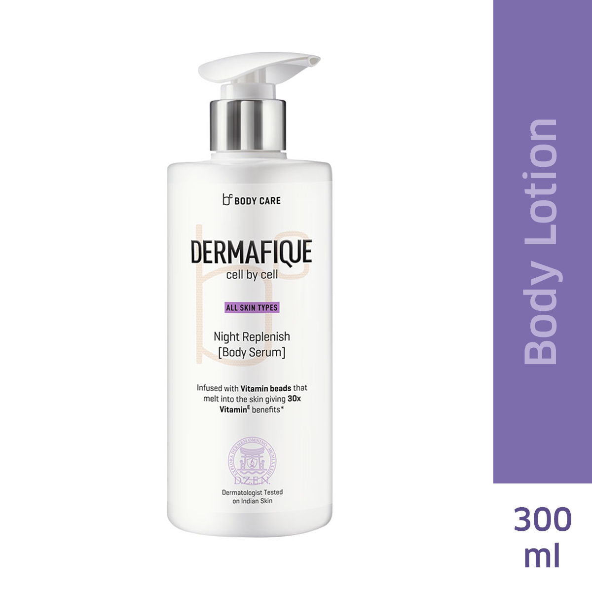Dermafique Night Replenish Body Lotion Serum For Skin Restoration With 30X Vit E