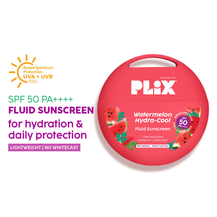 Plix Watermelon Hydra-Cool Fluid Sunscreen With SPF 50 PA++++