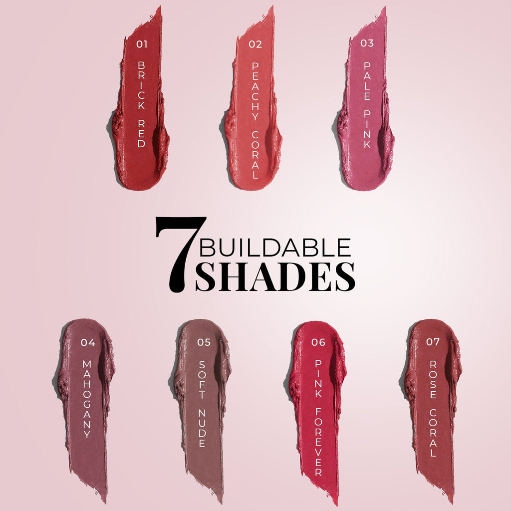 Just Herbs Herb Enriched Lip & Cheek Tint, Soft Nude 05, Natural Finish & Hydrating