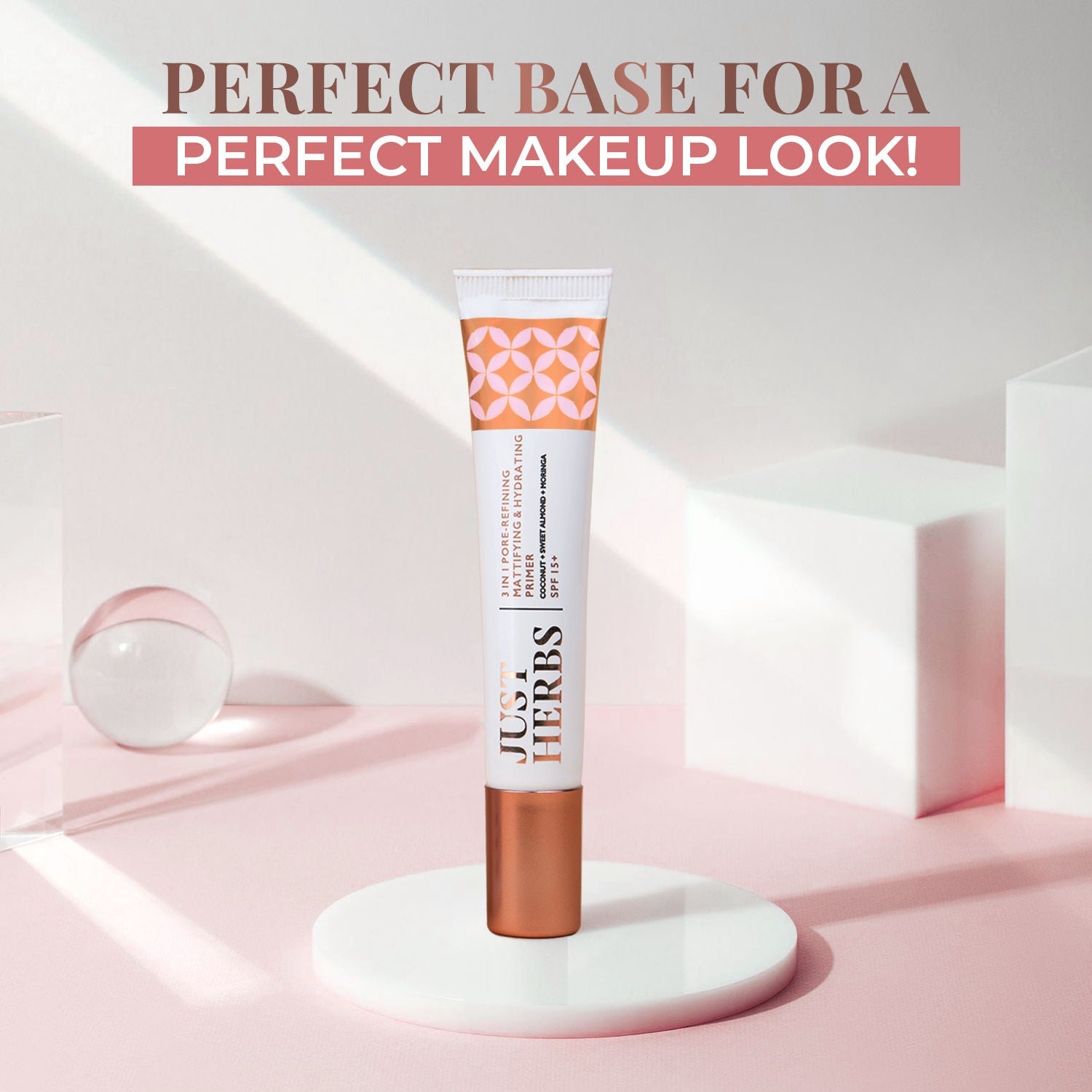 Just Herbs 3 In 1 Pore-Refining, Mattifying & Hydrating Face Primer with SPF 15+