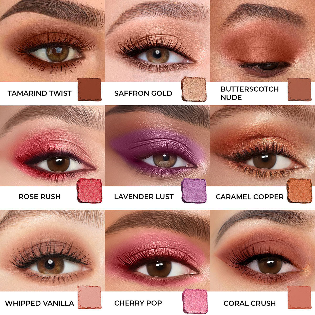 Just Herbs Enriched 9 In 1 Long Lasting Eyeshadow Palette
