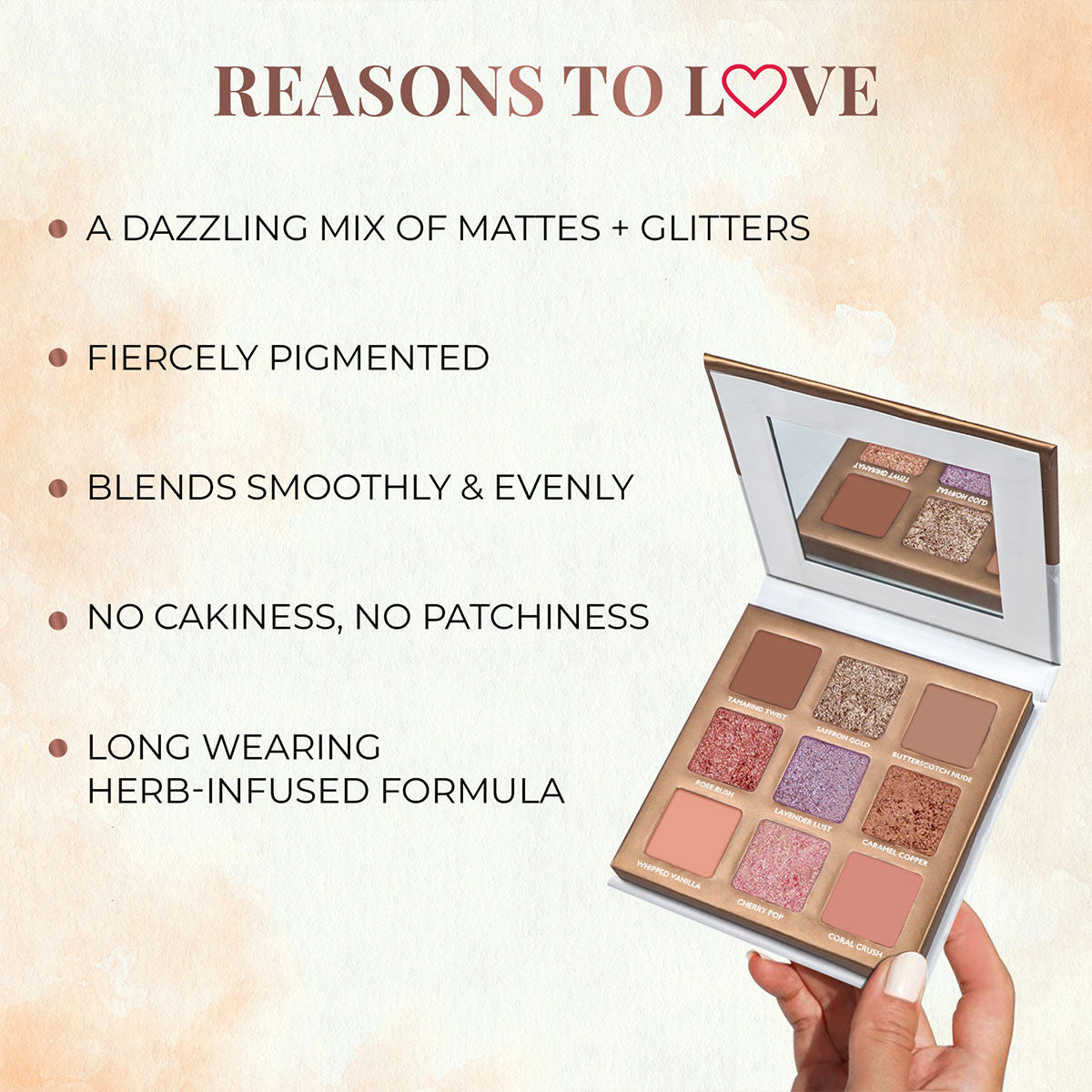 Just Herbs Enriched 9 In 1 Long Lasting Eyeshadow Palette