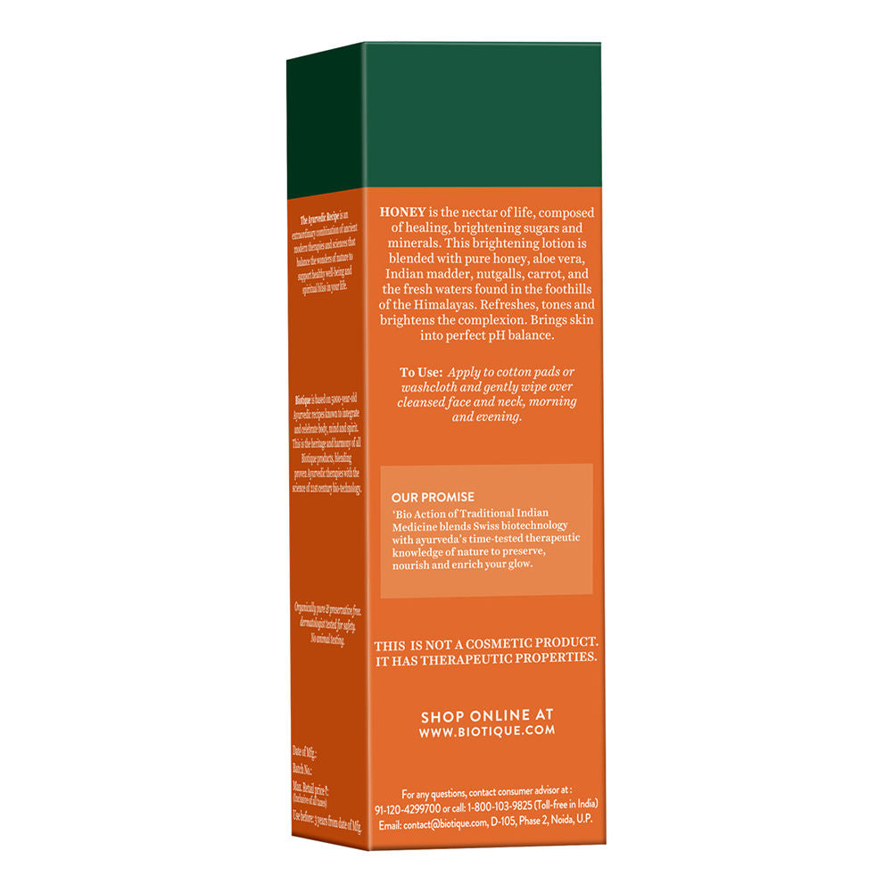 Biotique Honey Water Pore Tightening Brightening Toner With Himalayan Waters