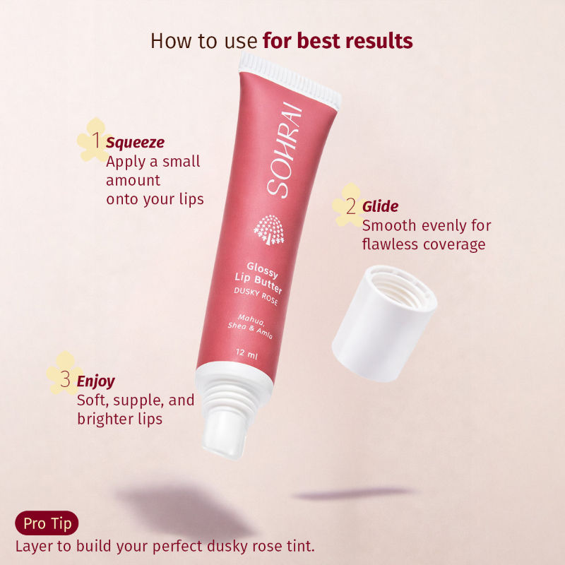 SOHRAI Glossy Lip Butter - Dusky Rose