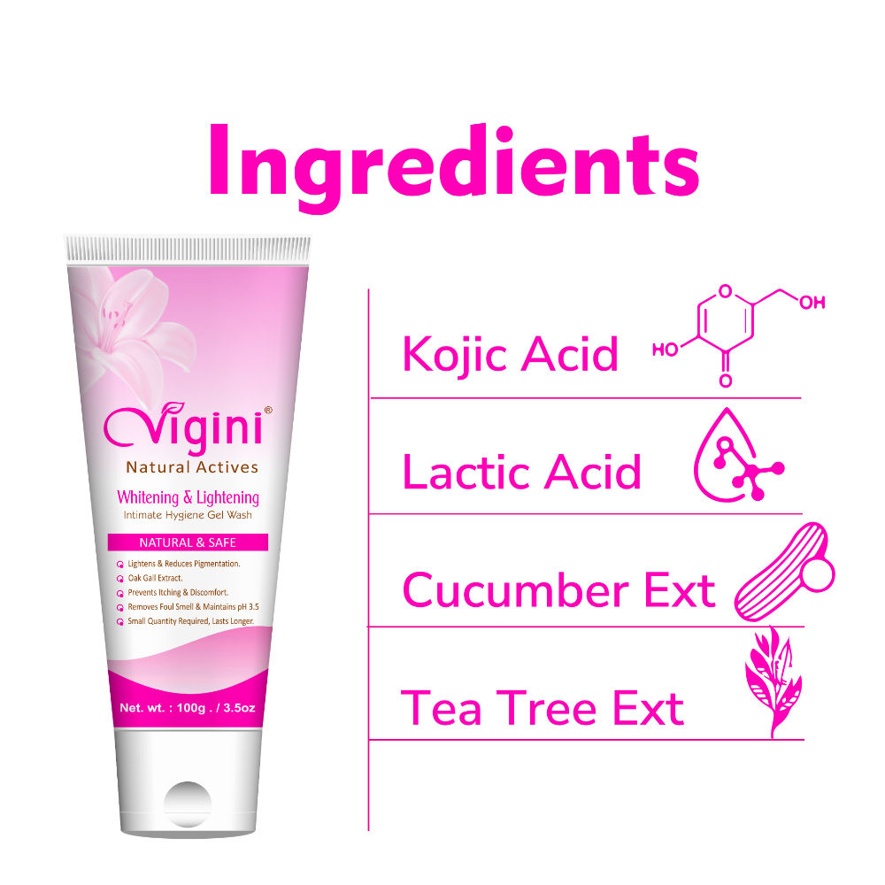 Vigini Intimate Lightening Cream Wash for Women Vagina Bikini Area Private Part Whitening Brightning